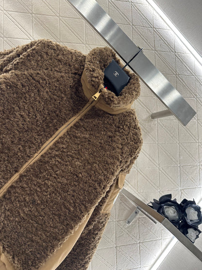 Mon 25 Teddy plush zipper down jacket