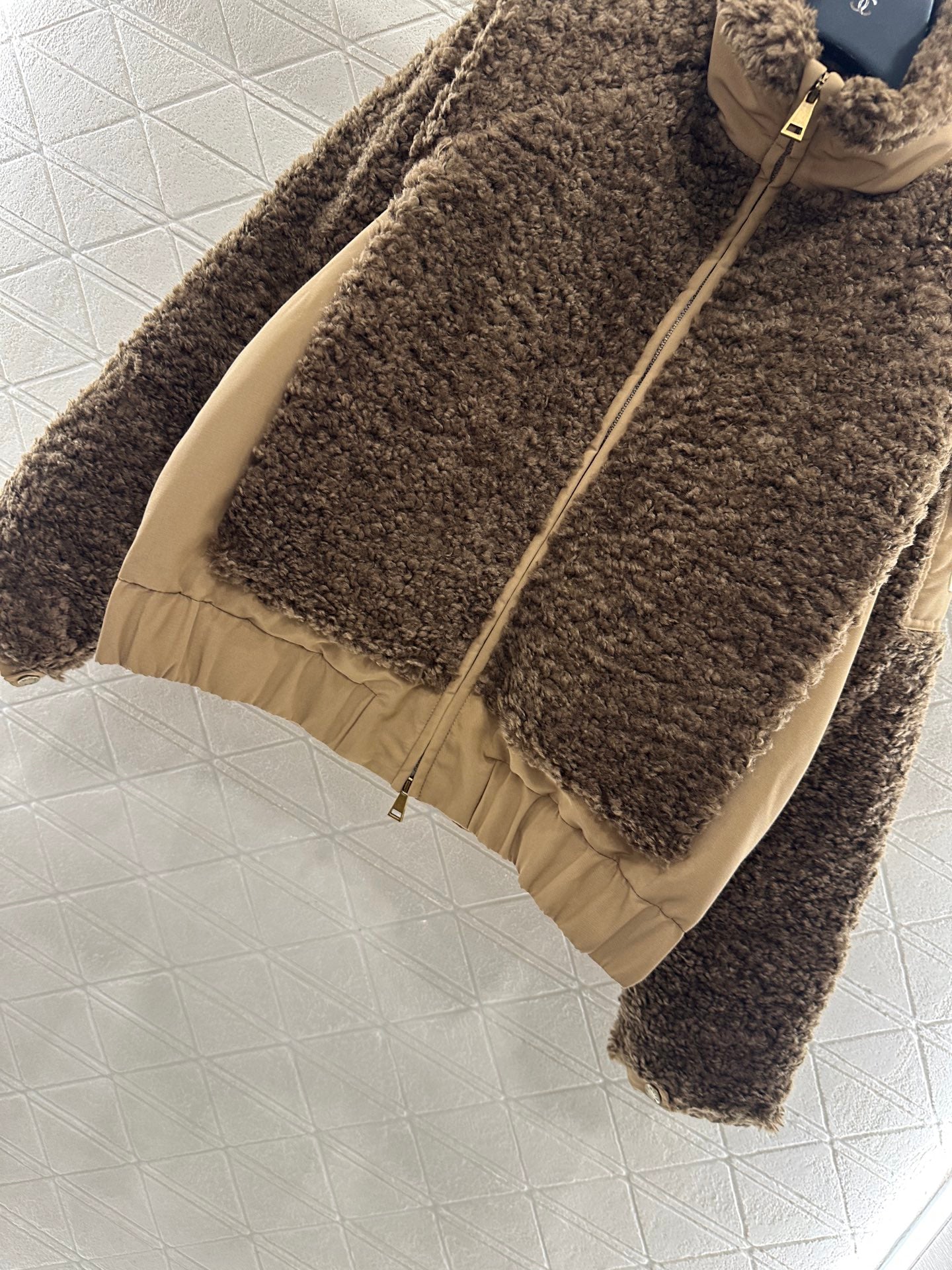 Mon 25 Teddy plush zipper down jacket