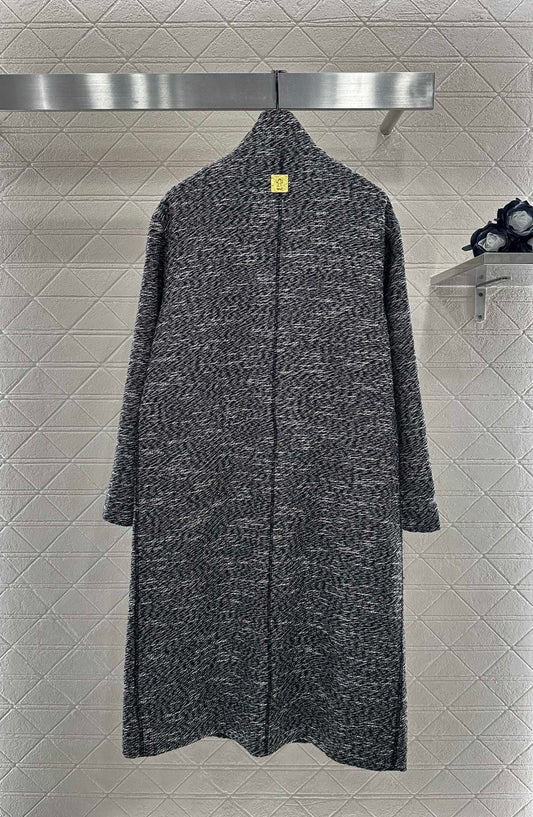 sch 25 Collar cocoon shaped long coat