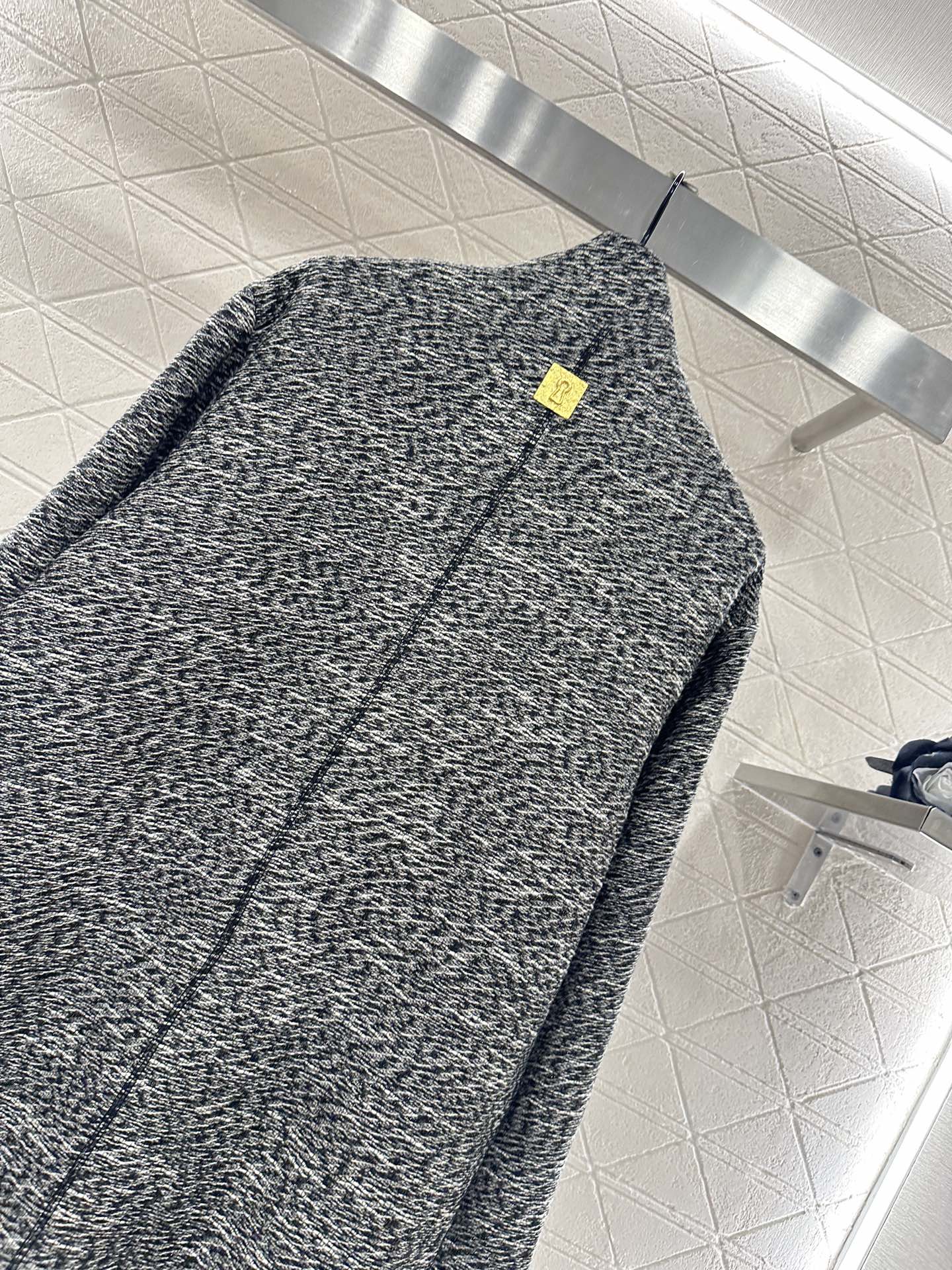 sch 25 Collar cocoon shaped long coat
