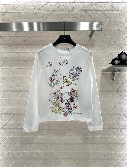 Di 25 Round neck printed cotton long sleeved shirt