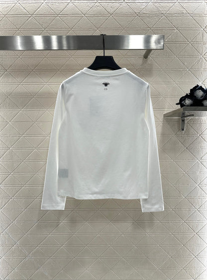 Di 25 Round neck printed cotton long sleeved shirt