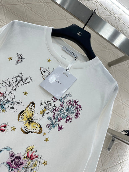 Di 25 Round neck printed cotton long sleeved shirt