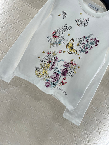 Di 25 Round neck printed cotton long sleeved shirt