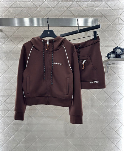 Mi 25 Hooded jacket and short skirt set
