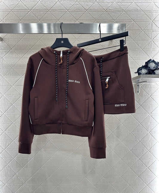 Mi 25 Hooded jacket and short skirt set