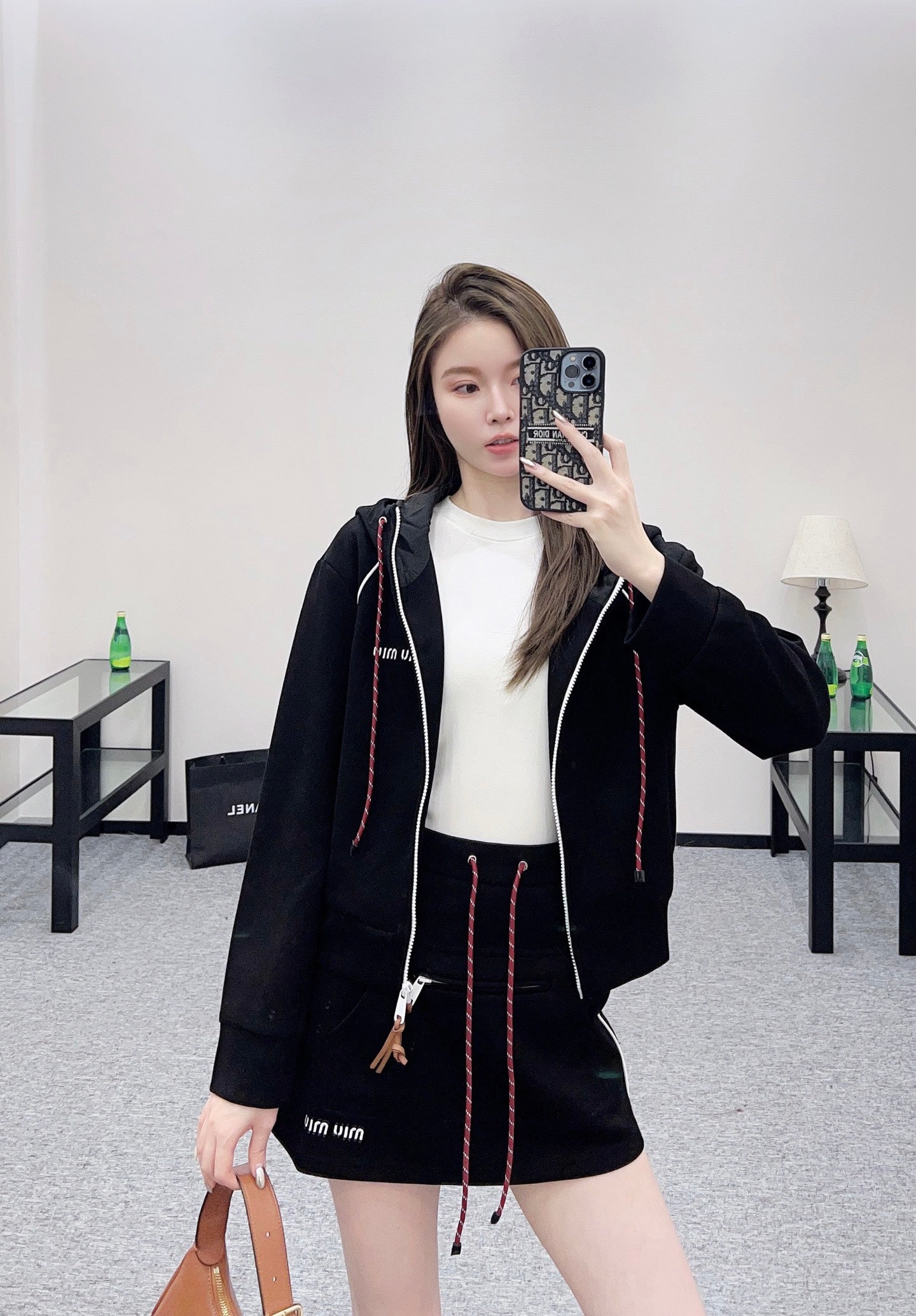 Mi 25 Hooded jacket and short skirt set
