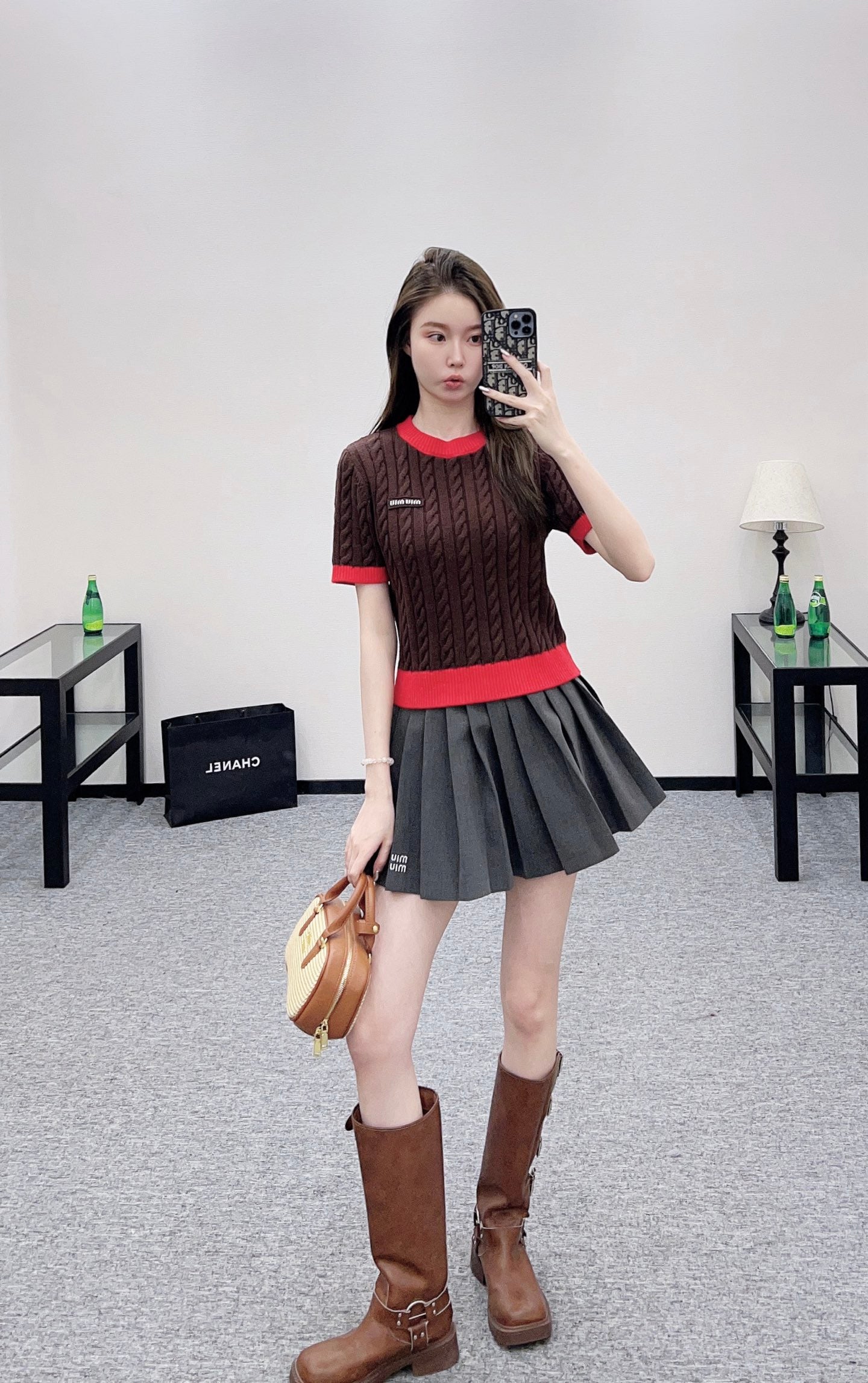 Mi 25 Fried Dough Twists letter knitting wool short sleeve