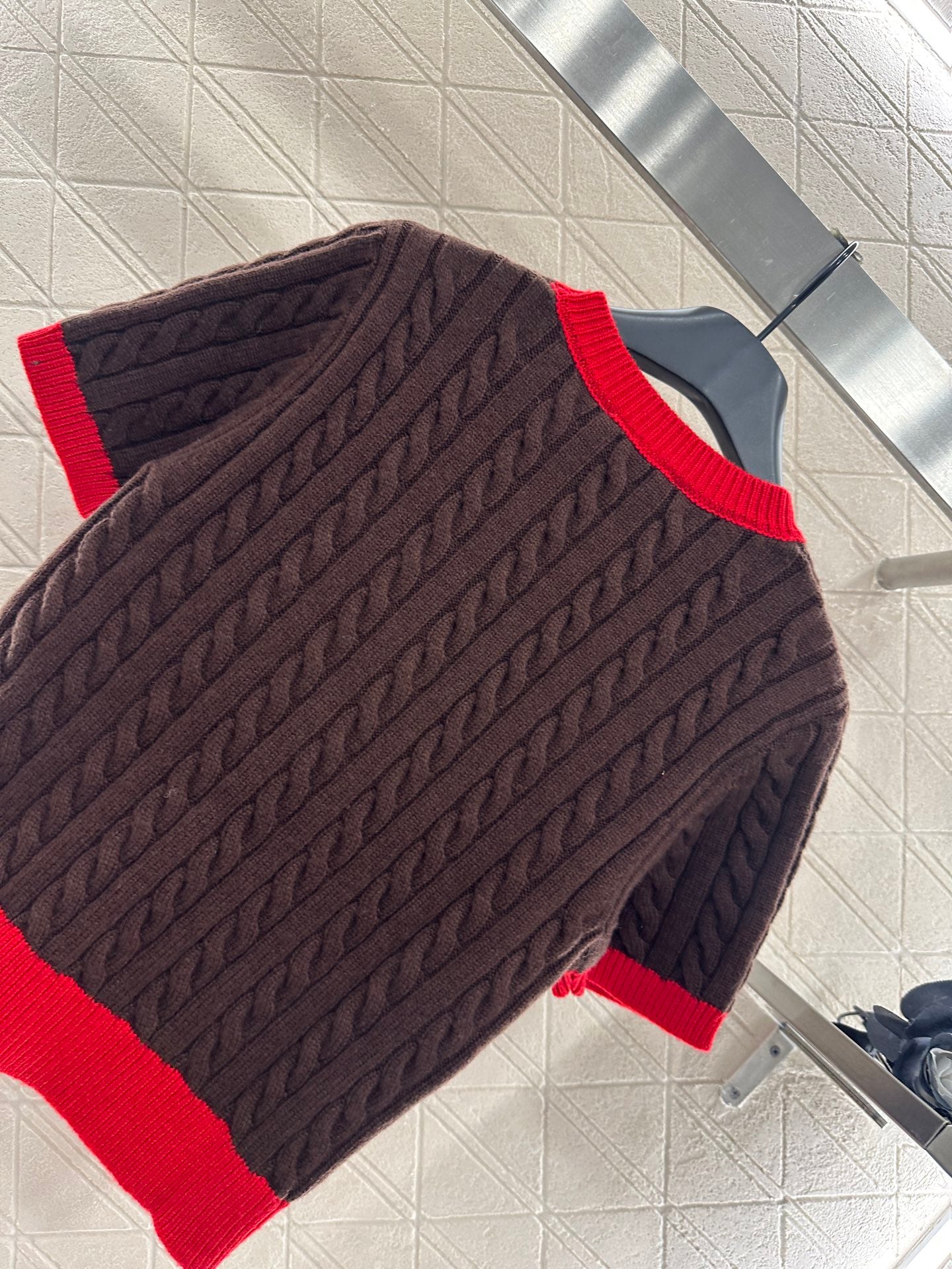 Mi 25 Fried Dough Twists letter knitting wool short sleeve