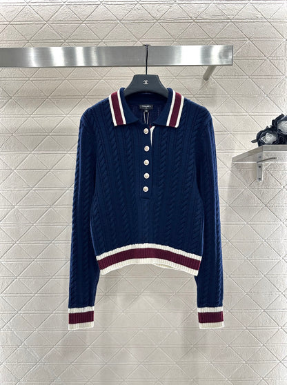 Mi 25 Collar Knitted Top, Short Skirt, Cashmere Set