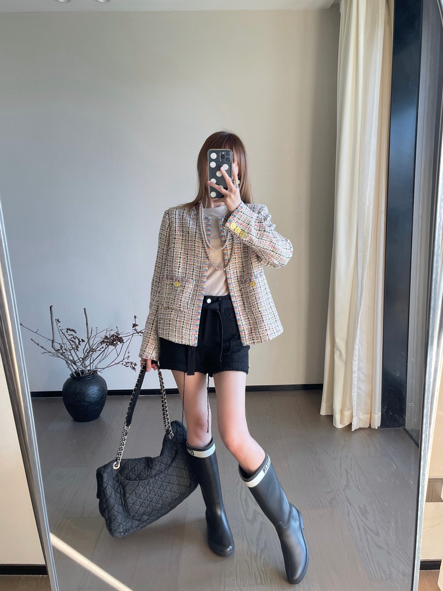 C 25 New woven woolen woolen woolen coat