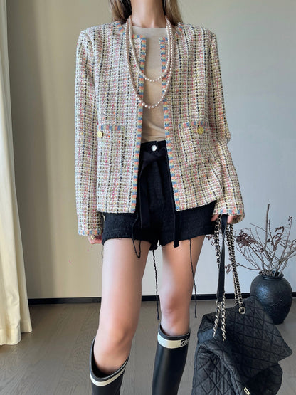 C 25 New woven woolen woolen woolen coat