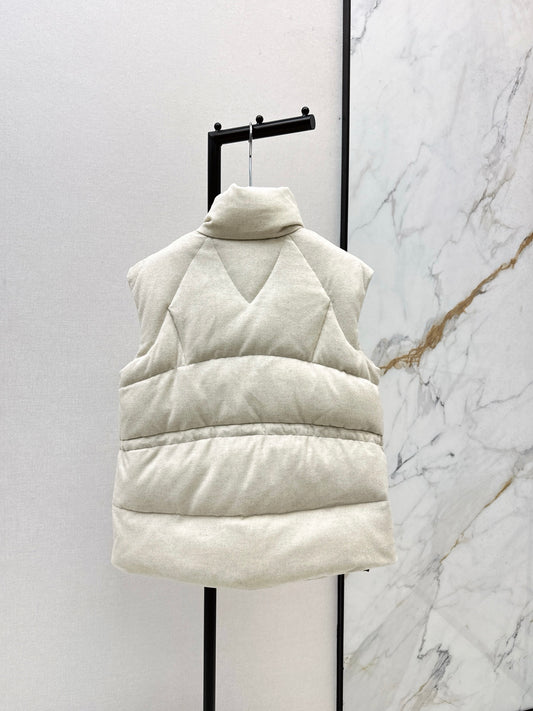 Lor 25 New drawstring waistband woolen down vest jacket
