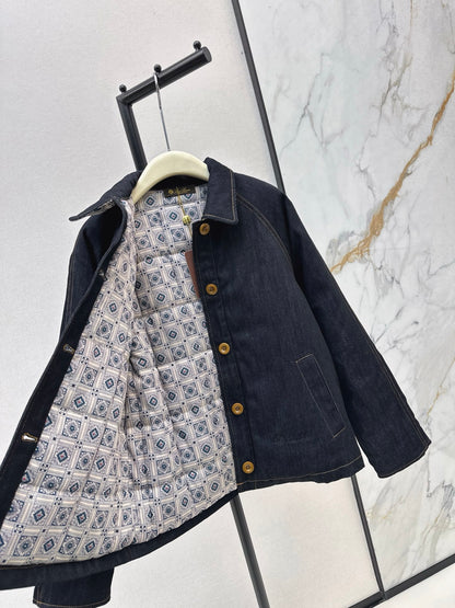 Lor 25 New collar denim cotton jacket