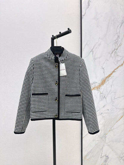Val 25 Classic stand up collar plaid jacket
