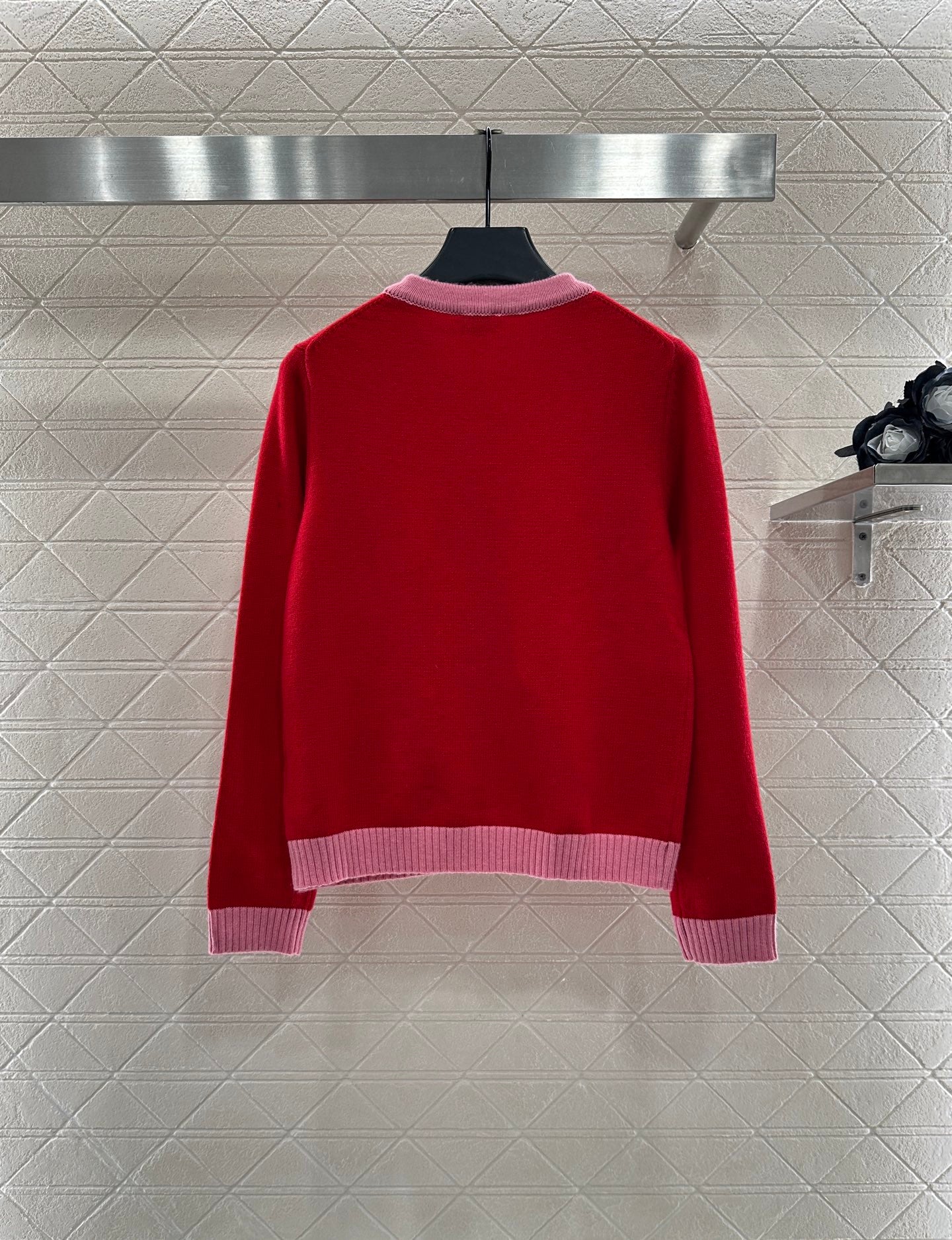 C 25 Pocket knitted cashmere long sleeved+short skirt set