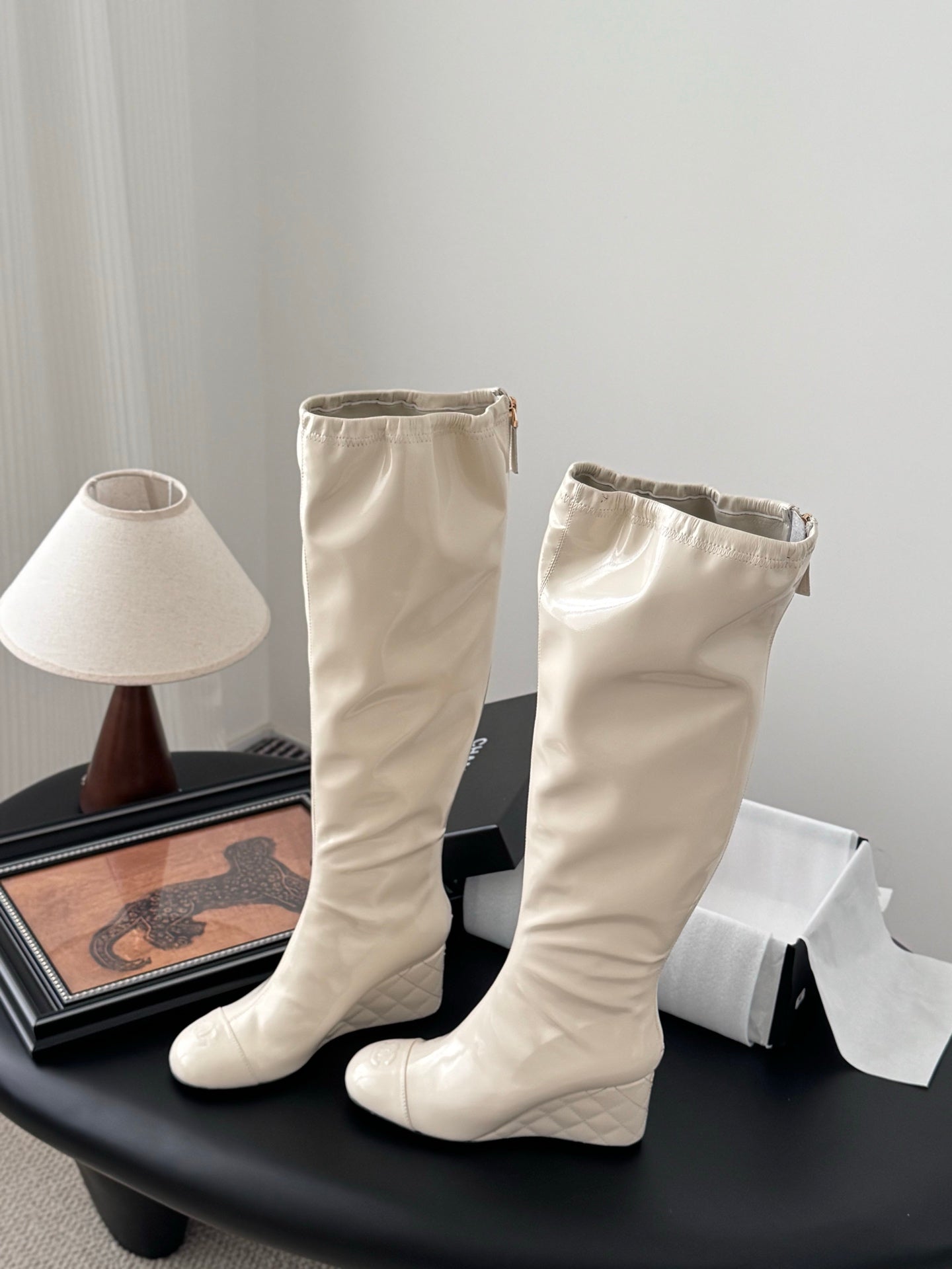 C 25K new wedge boots（BLACK/RED/KHAKI/BEIGI）