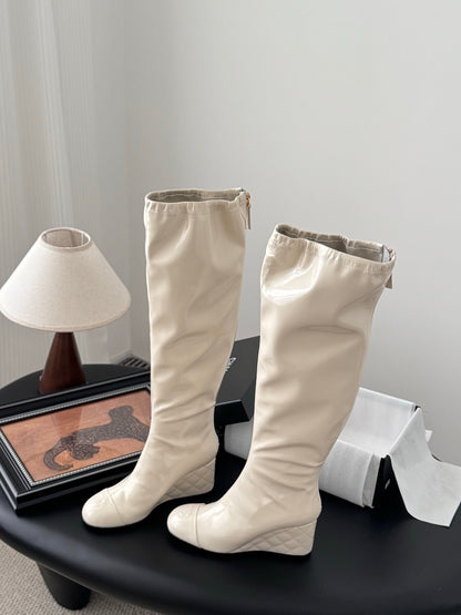 C 25K new wedge boots（BLACK/RED/KHAKI/BEIGI）