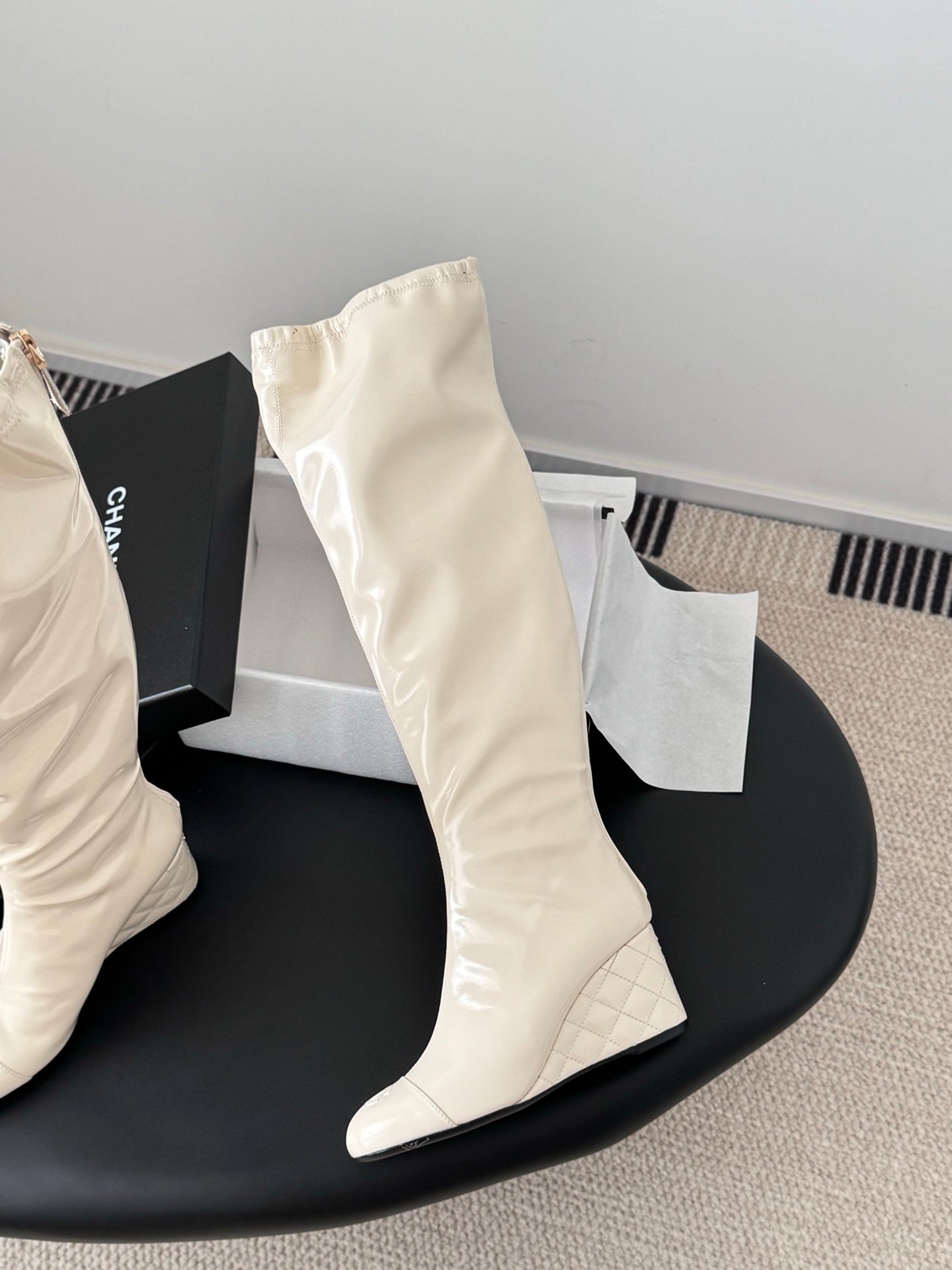 C 25K new wedge boots（BLACK/RED/KHAKI/BEIGI）