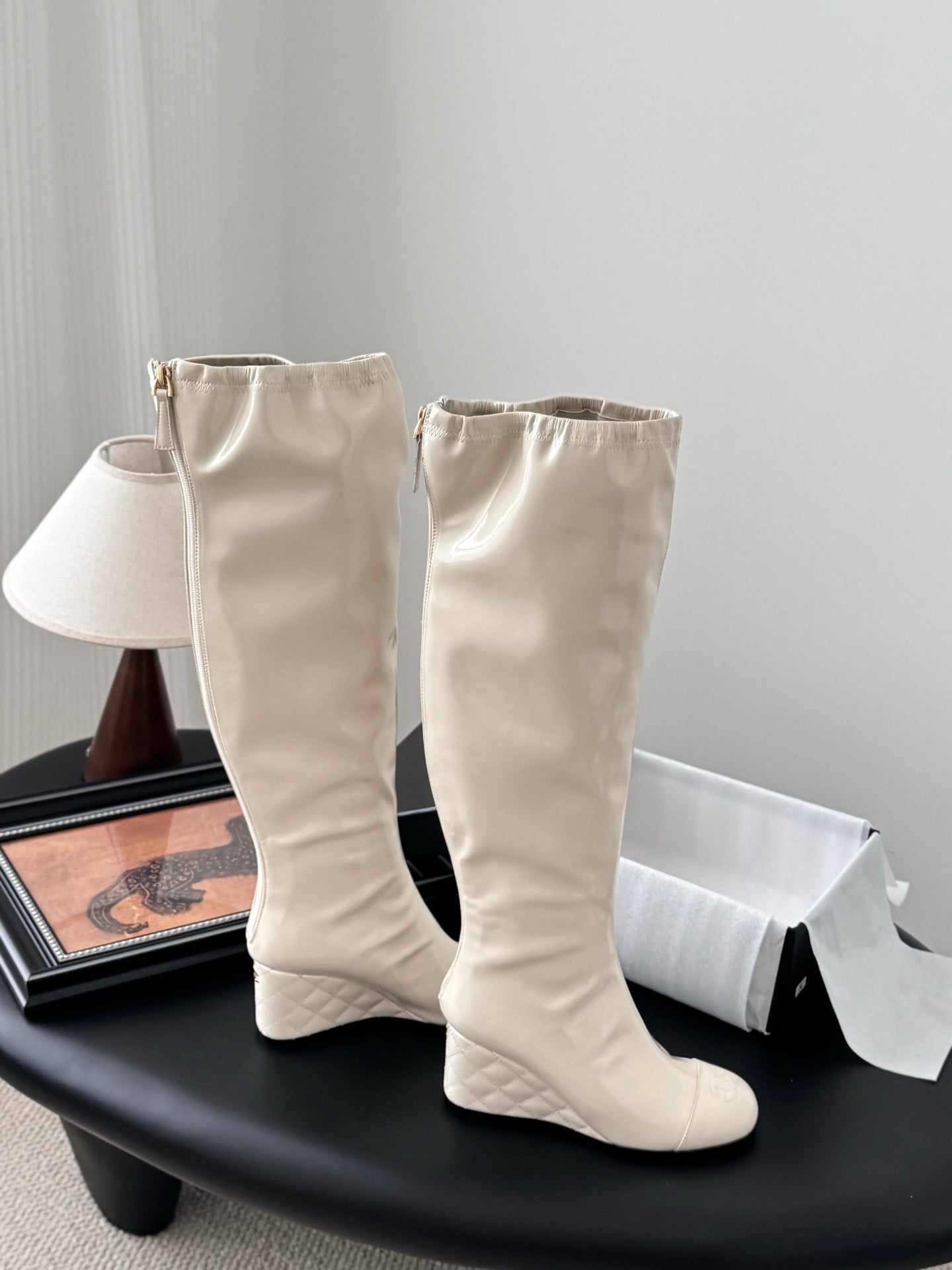 C 25K new wedge boots（BLACK/RED/KHAKI/BEIGI）