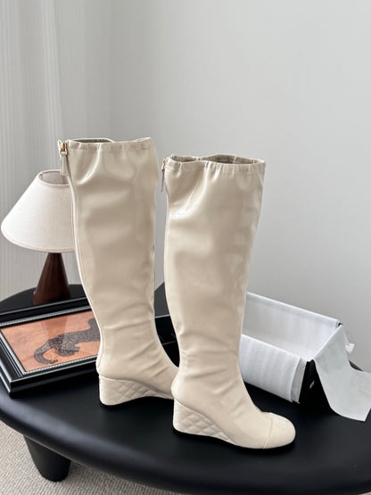 C 25K new wedge boots（BLACK/RED/KHAKI/BEIGI）