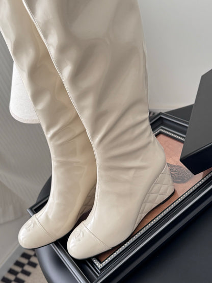 C 25K new wedge boots（BLACK/RED/KHAKI/BEIGI）