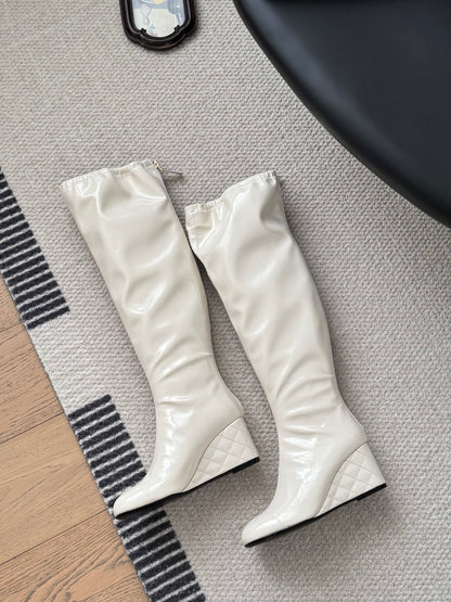 C 25K new wedge boots（BLACK/RED/KHAKI/BEIGI）