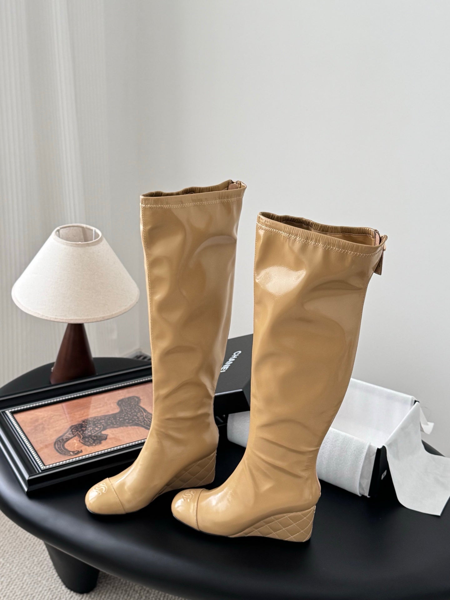 C 25K new wedge boots（BLACK/RED/KHAKI/BEIGI）