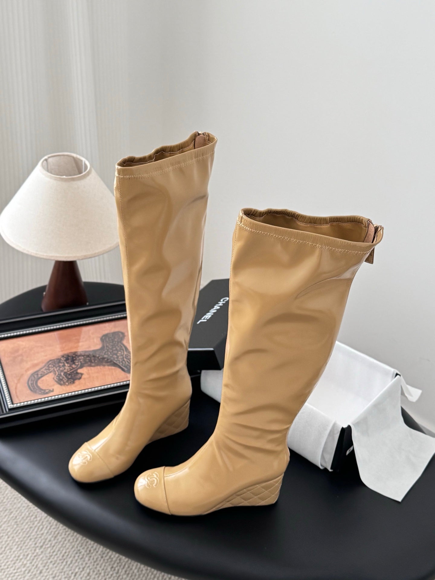 C 25K new wedge boots（BLACK/RED/KHAKI/BEIGI）
