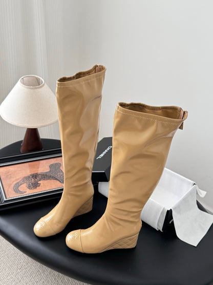 C 25K new wedge boots（BLACK/RED/KHAKI/BEIGI）