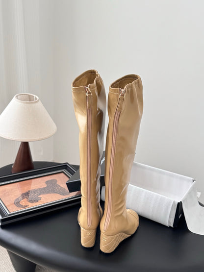 C 25K new wedge boots（BLACK/RED/KHAKI/BEIGI）
