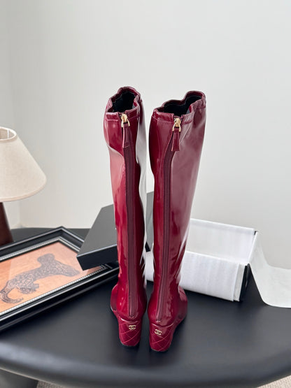 C 25K new wedge boots（BLACK/RED/KHAKI/BEIGI）