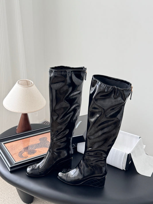 C 25K new wedge boots（BLACK/RED/KHAKI/BEIGI）