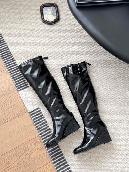 C 25K new wedge boots（BLACK/RED/KHAKI/BEIGI）