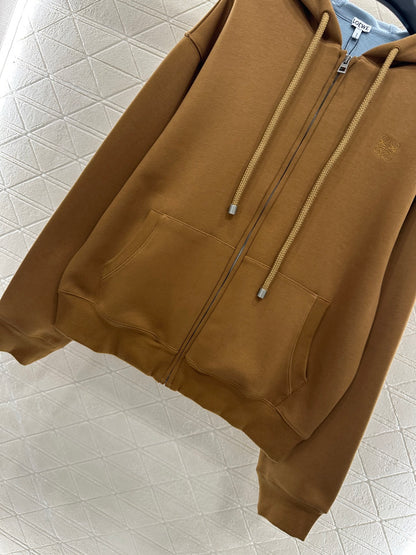 Lo 25 Hooded zipper open top drawstring jacket