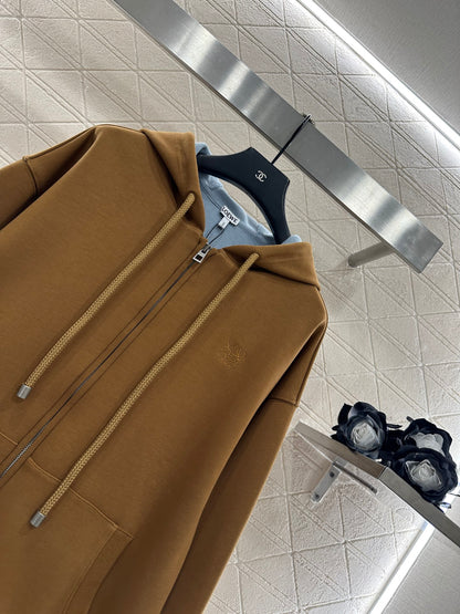 Lo 25 Hooded zipper open top drawstring jacket
