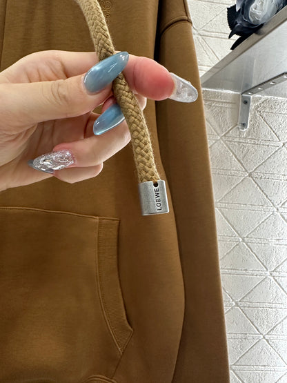 Lo 25 Hooded zipper open top drawstring jacket