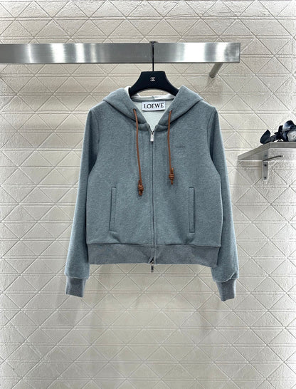 Lo 25 Velvet brushed hooded zipper jacket