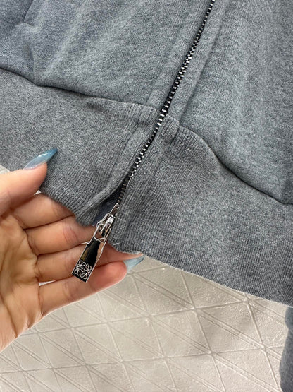 Lo 25 Velvet brushed hooded zipper jacket