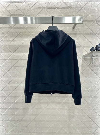 Lo 25 Velvet brushed hooded zipper jacket