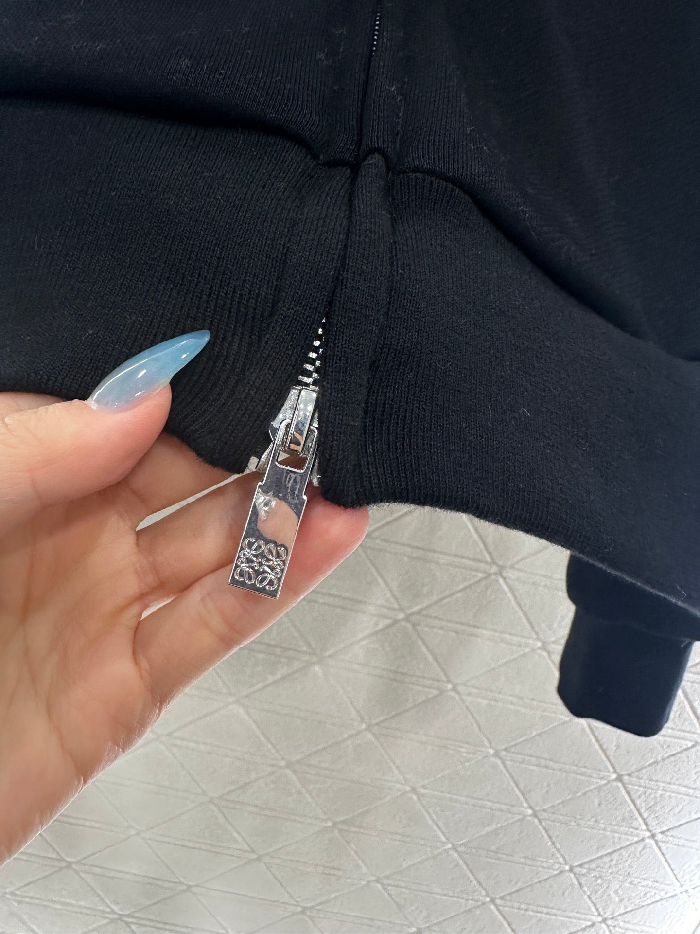 Lo 25 Velvet brushed hooded zipper jacket