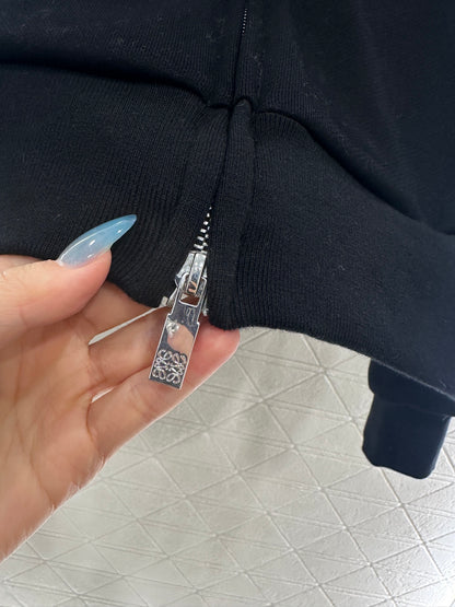 Lo 25 Velvet brushed hooded zipper jacket