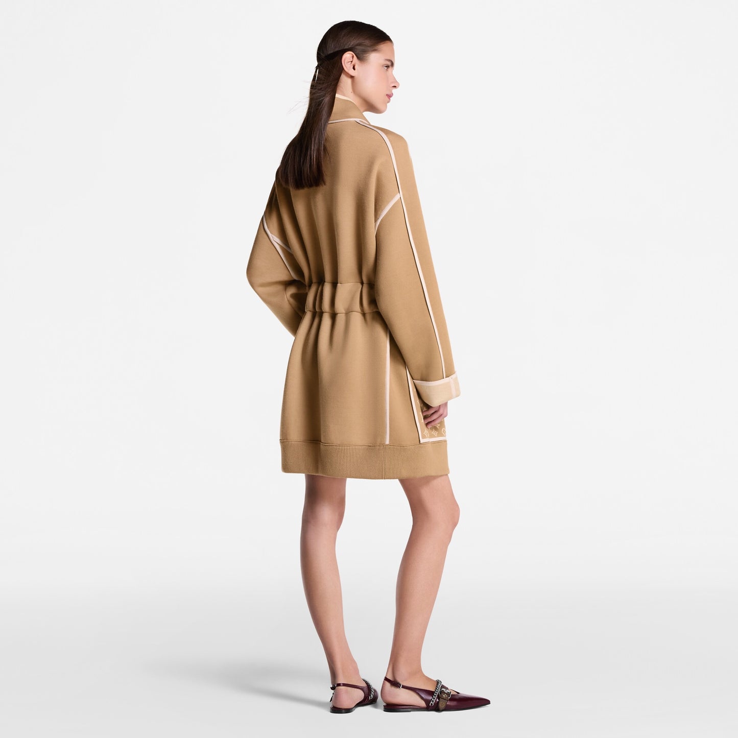 L 25 Pocket floral casual jacket  (KHAKI/BLACK)