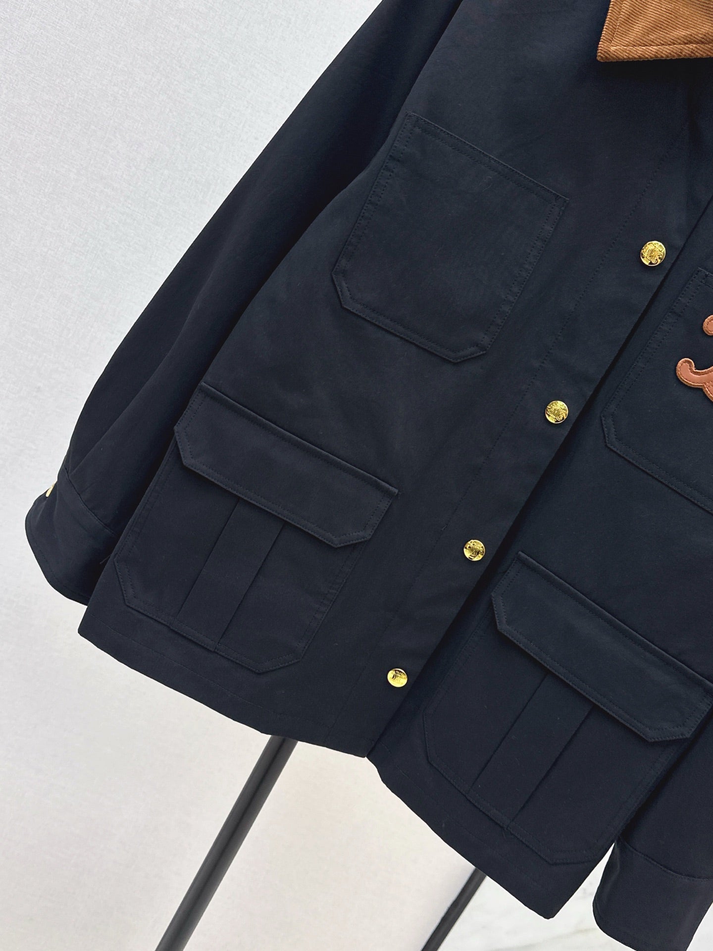 Ce 25 New Collar Pocket Splicing Coat(NAVY/KHAKI)