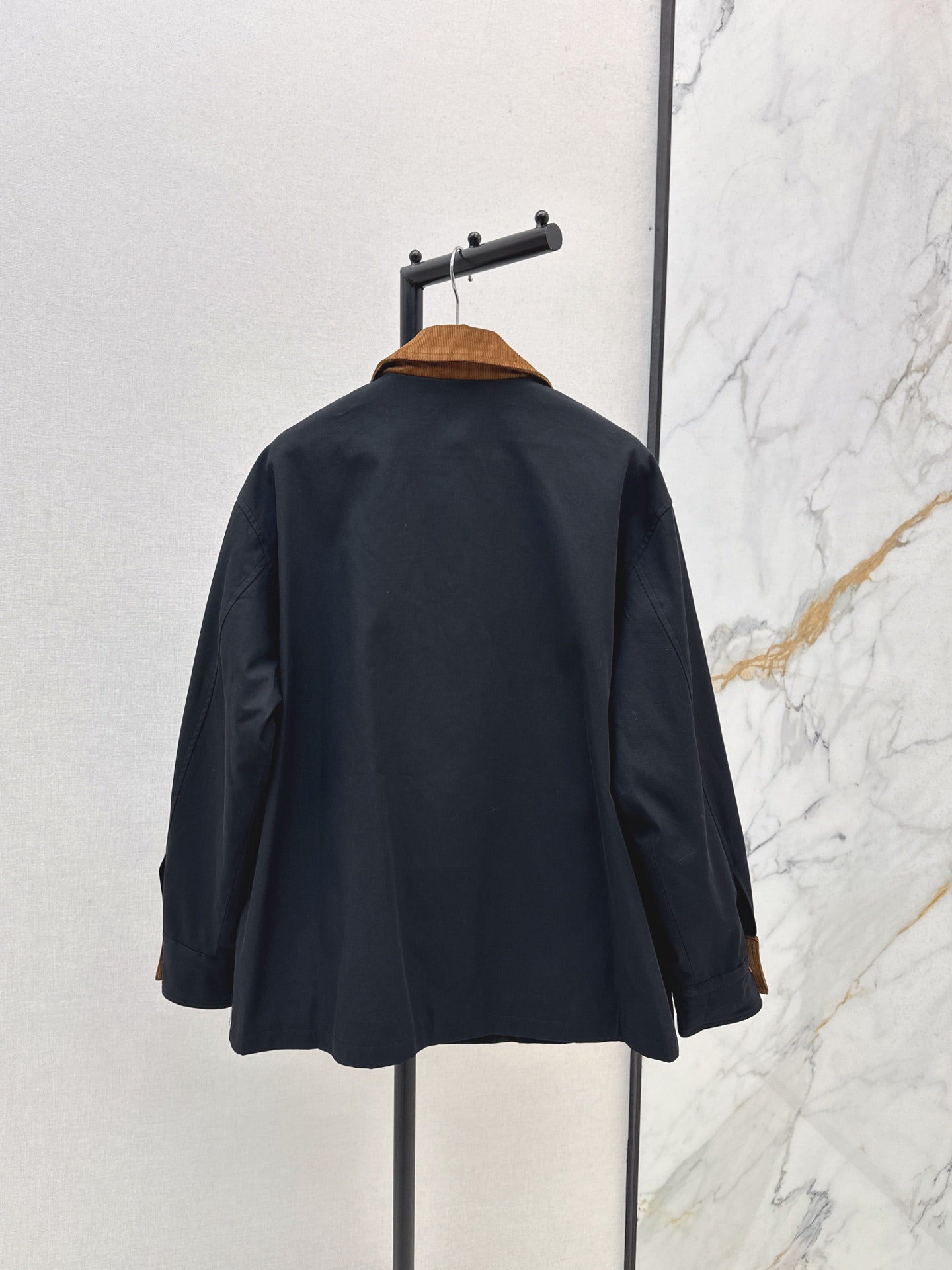 Ce 25 New Collar Pocket Splicing Coat(NAVY/KHAKI)