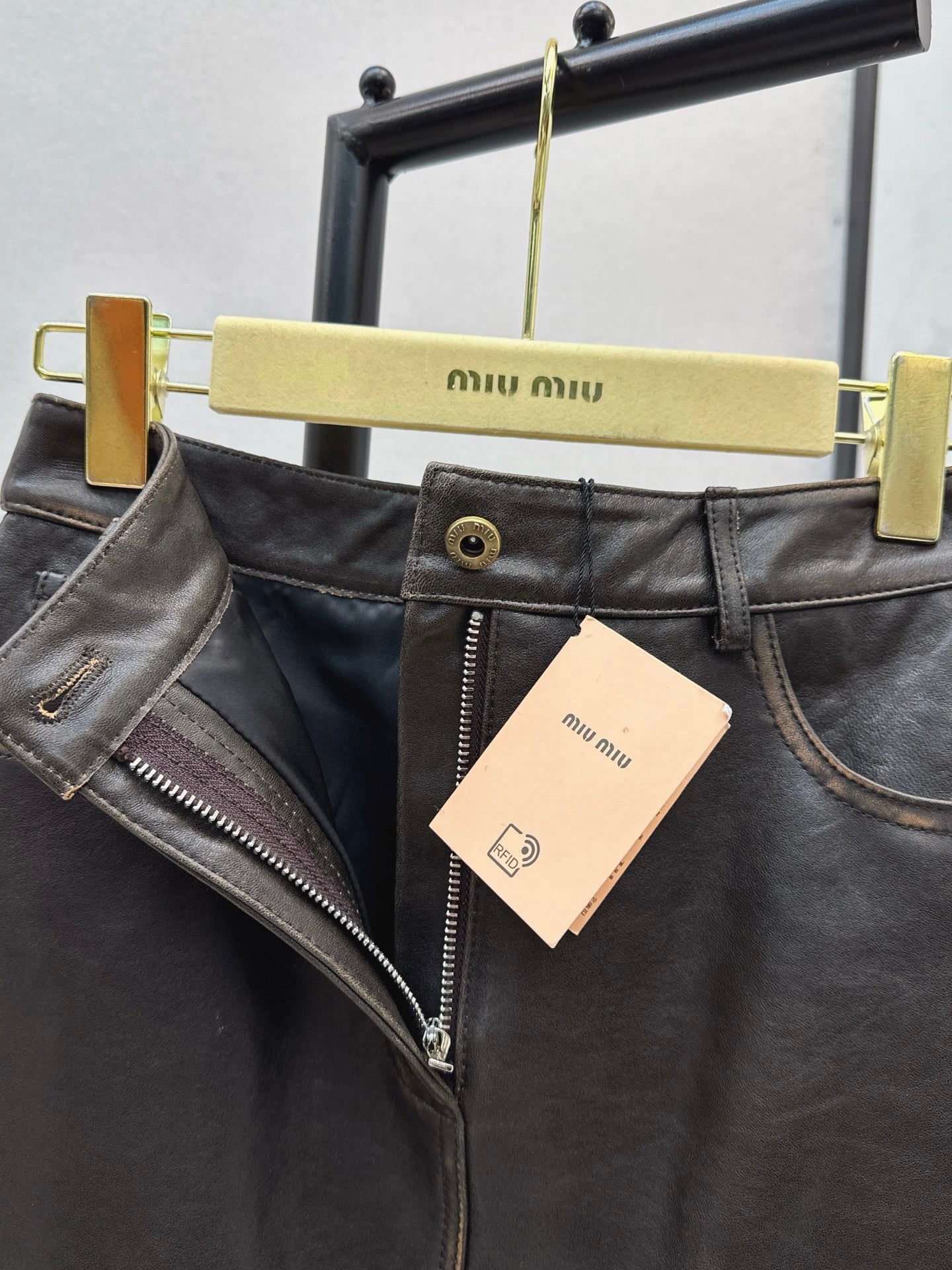 Mi 25 New retro style mid length skirt(KHAKI/BLACK)