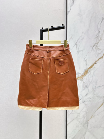 Mi 25 New retro style mid length skirt(KHAKI/BLACK)