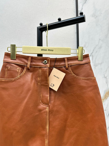 Mi 25 New retro style mid length skirt(KHAKI/BLACK)