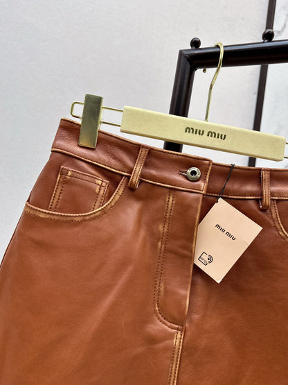 Mi 25 New retro style mid length skirt(KHAKI/BLACK)
