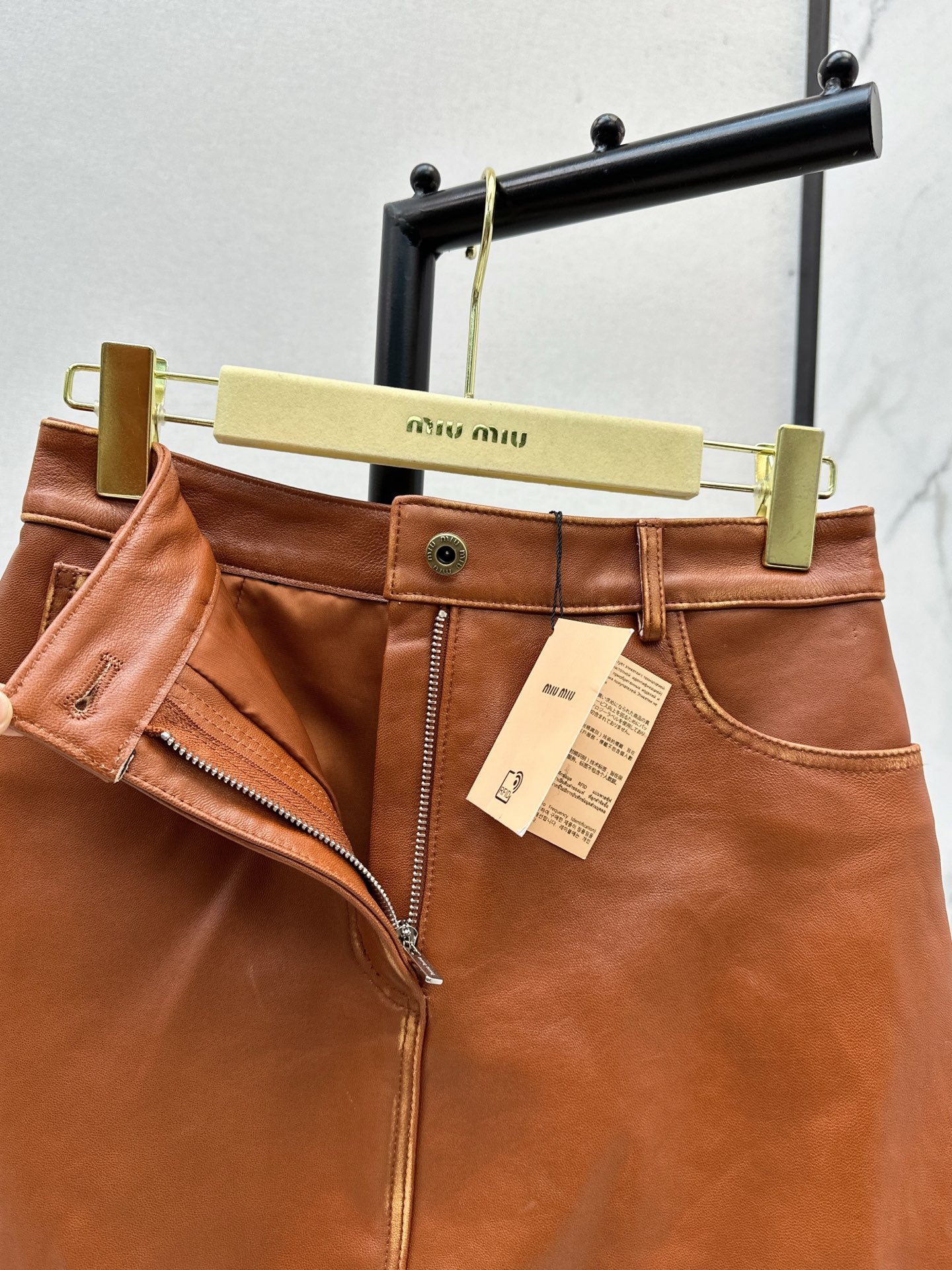 Mi 25 New retro style mid length skirt(KHAKI/BLACK)